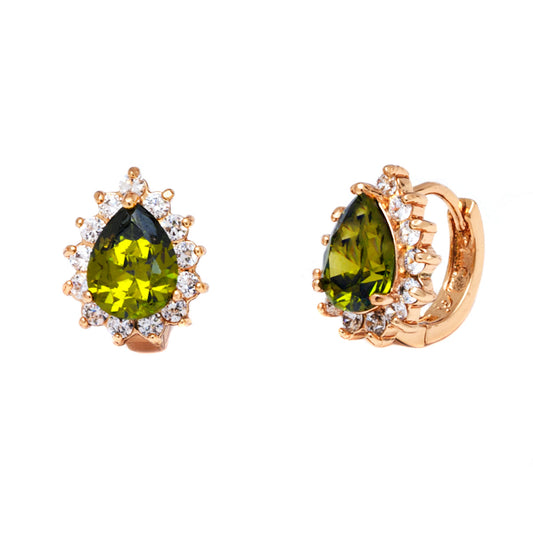 Green Emerald Pear with Omega Back Closure - The Avenue44