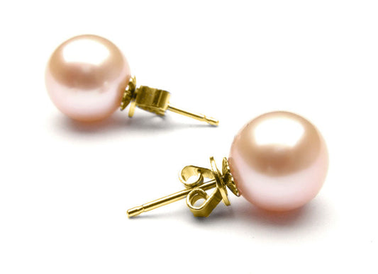 18k Gold Pink Cultured Pearl Stud - The Avenue44