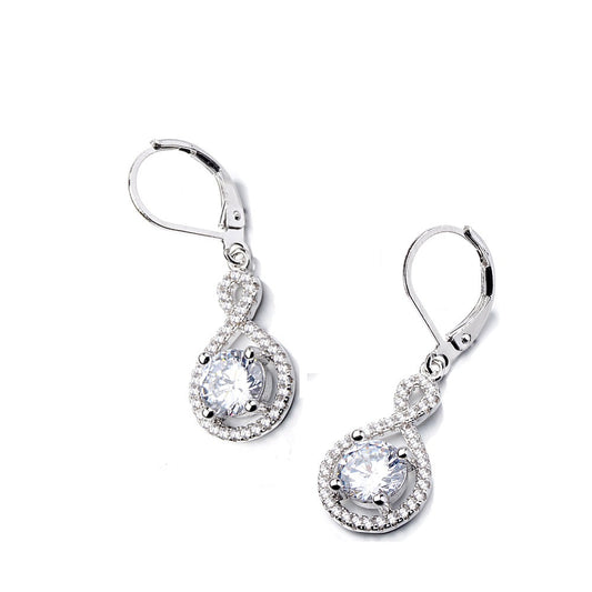 18K Gold Infinity Leverback earrings - The Avenue44