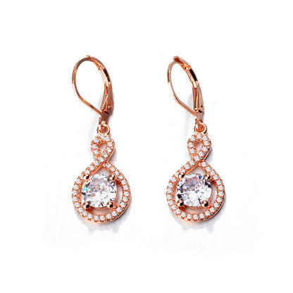 18K Gold Infinity Leverback earrings - The Avenue44