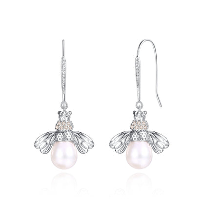Fresh Water Pearl Bee Earrings - The Avenue44