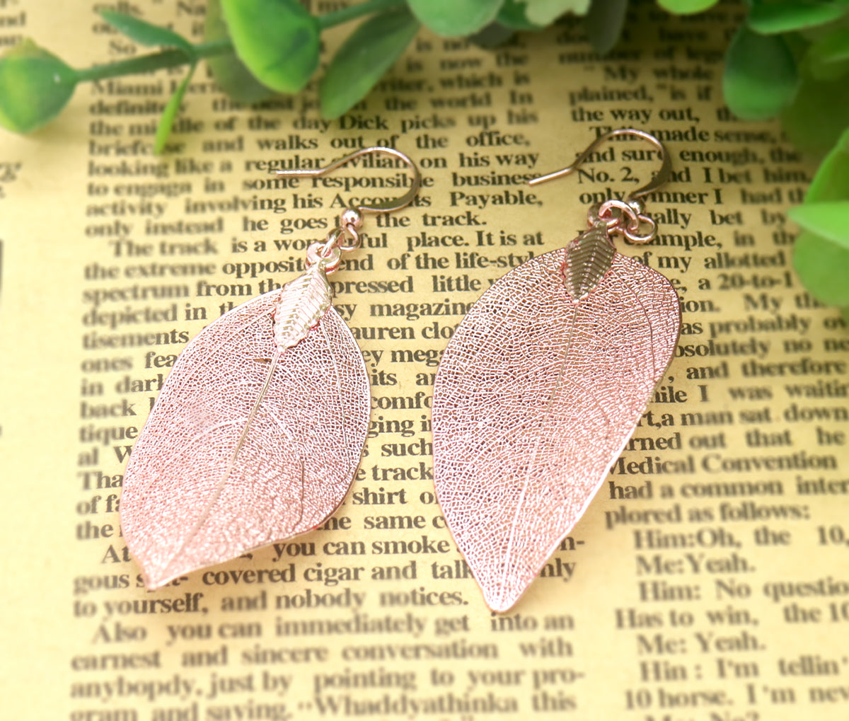 Handmade Natural Leaf Earrings - The Avenue44
