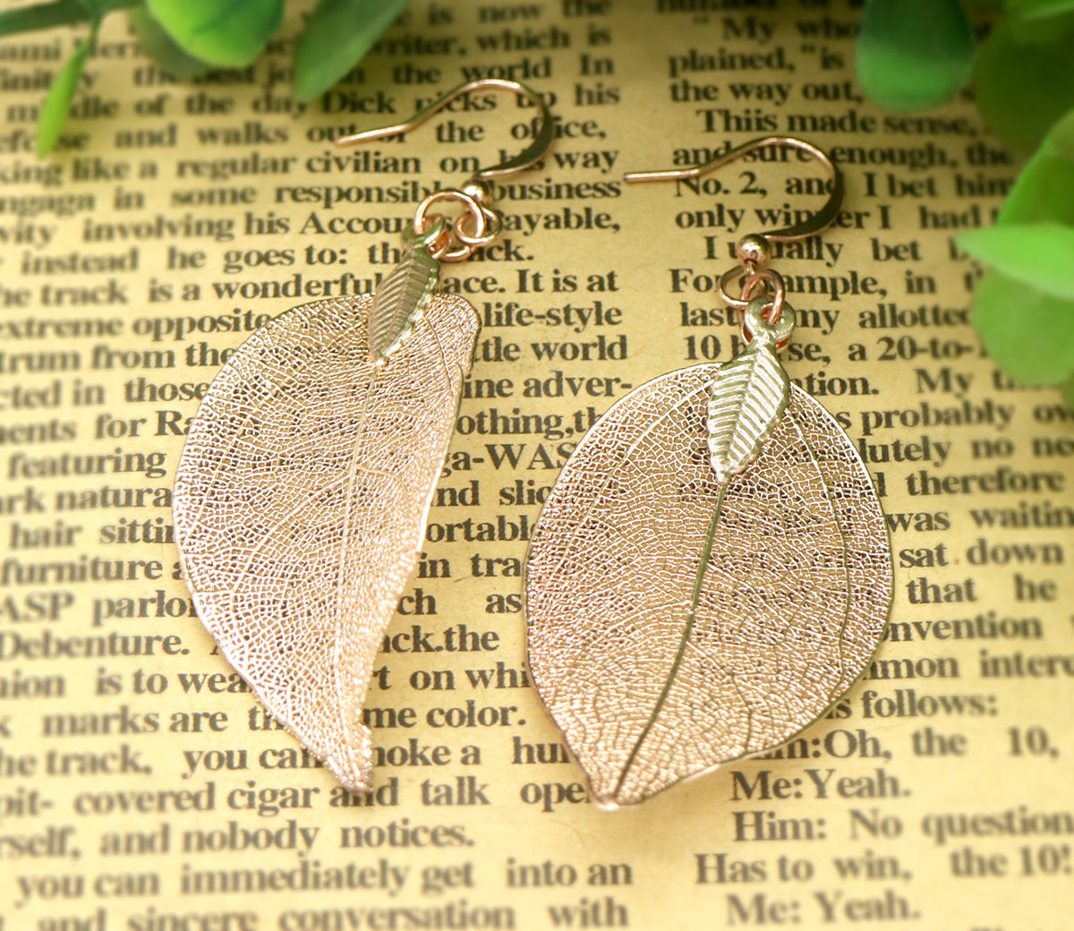 Handmade Natural Leaf Earrings - The Avenue44