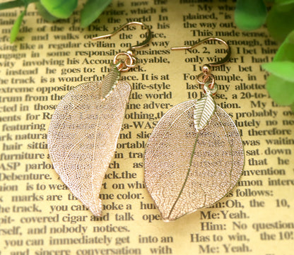 Handmade Natural Leaf Earrings - The Avenue44