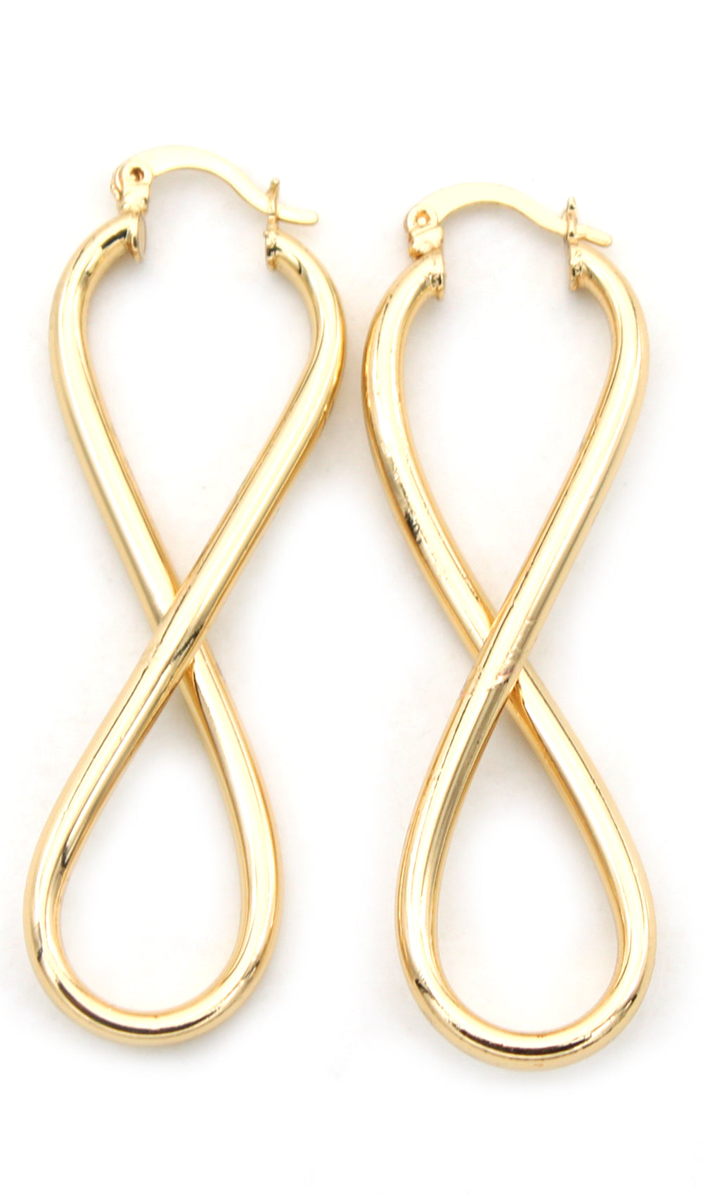 Infinity Figure 8 Drop Earrings in 18K Gold - The Avenue44