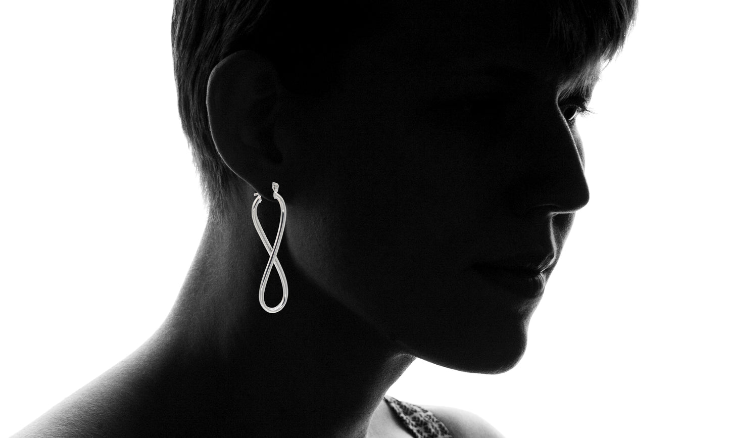 Infinity Figure 8 Drop Earrings in 18K Gold - The Avenue44