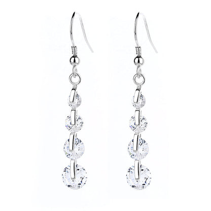 Sterling Silver Drop Earrings with Swarovski Crystal - The Avenue44