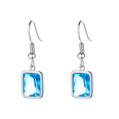 Sterling Silver Swarovski Crystal Drop and Dangle Earrings - The Avenue44
