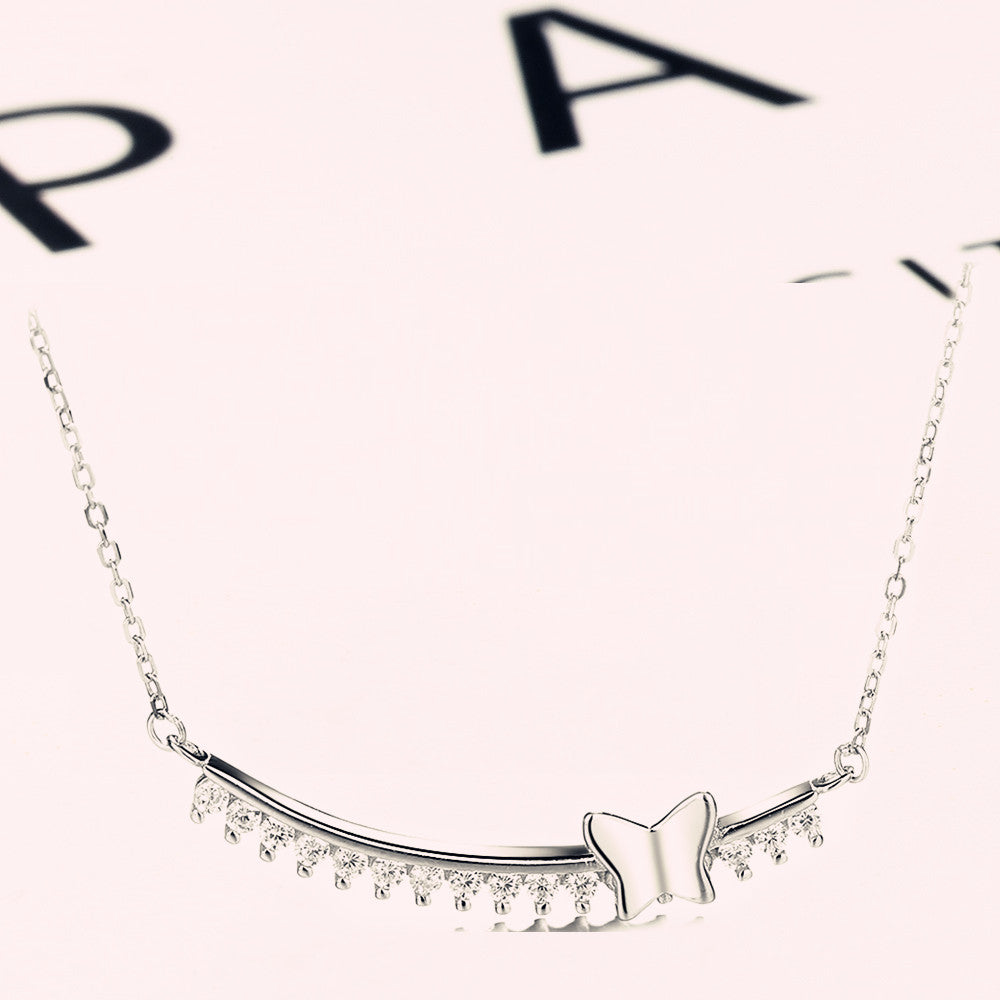 Sterling Silver Butterfly perched on Branch Necklace - The Avenue44