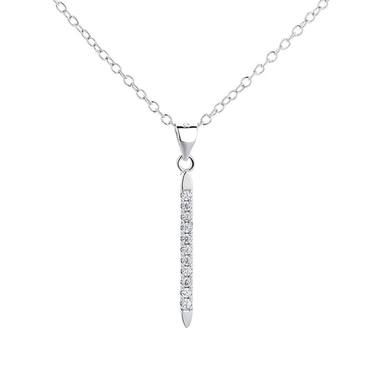 Sterling Silver Spike Necklace with crystals from Swarovski - The Avenue44