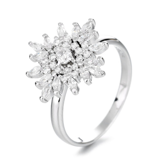 Sterling Silver Sunburst Marquise Ring With Swarovski Crystals - The Avenue44