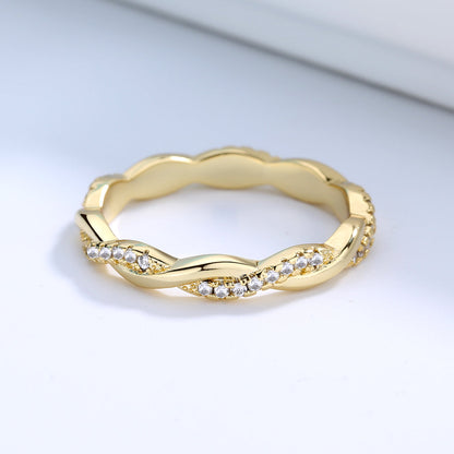 18k Gold or Sterling Silver Crossover Ring - The Avenue44