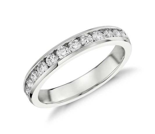 Sterling Silver Channel Set Swarovski Crystal Band - The Avenue44