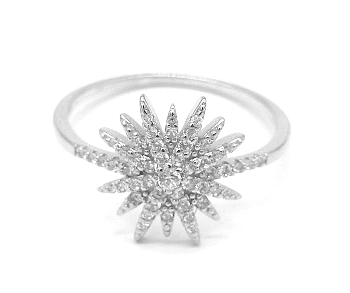 Sterling Silver Shooting Star Ring With crystals from Swarovski - The Avenue44