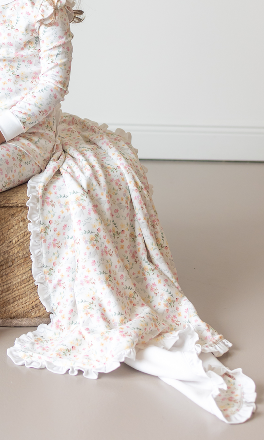 Winter Flowers Pima Baby Blanket - The Avenue44