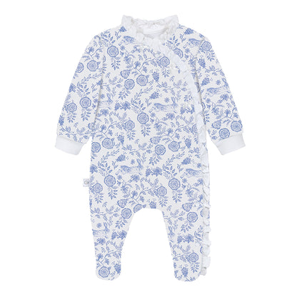 Floral Bunnies Pima Baby Pajama - The Avenue44