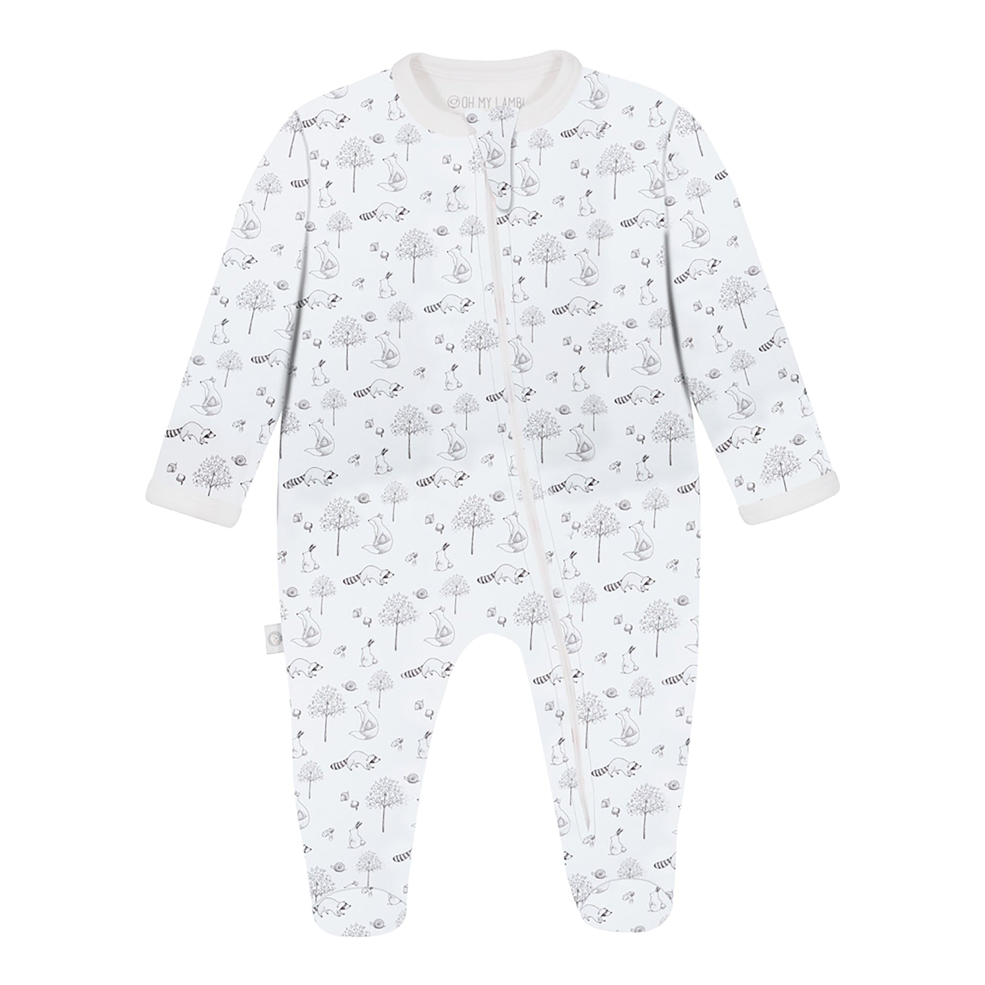 Gray Raccoon Pima Baby Pajama - The Avenue44