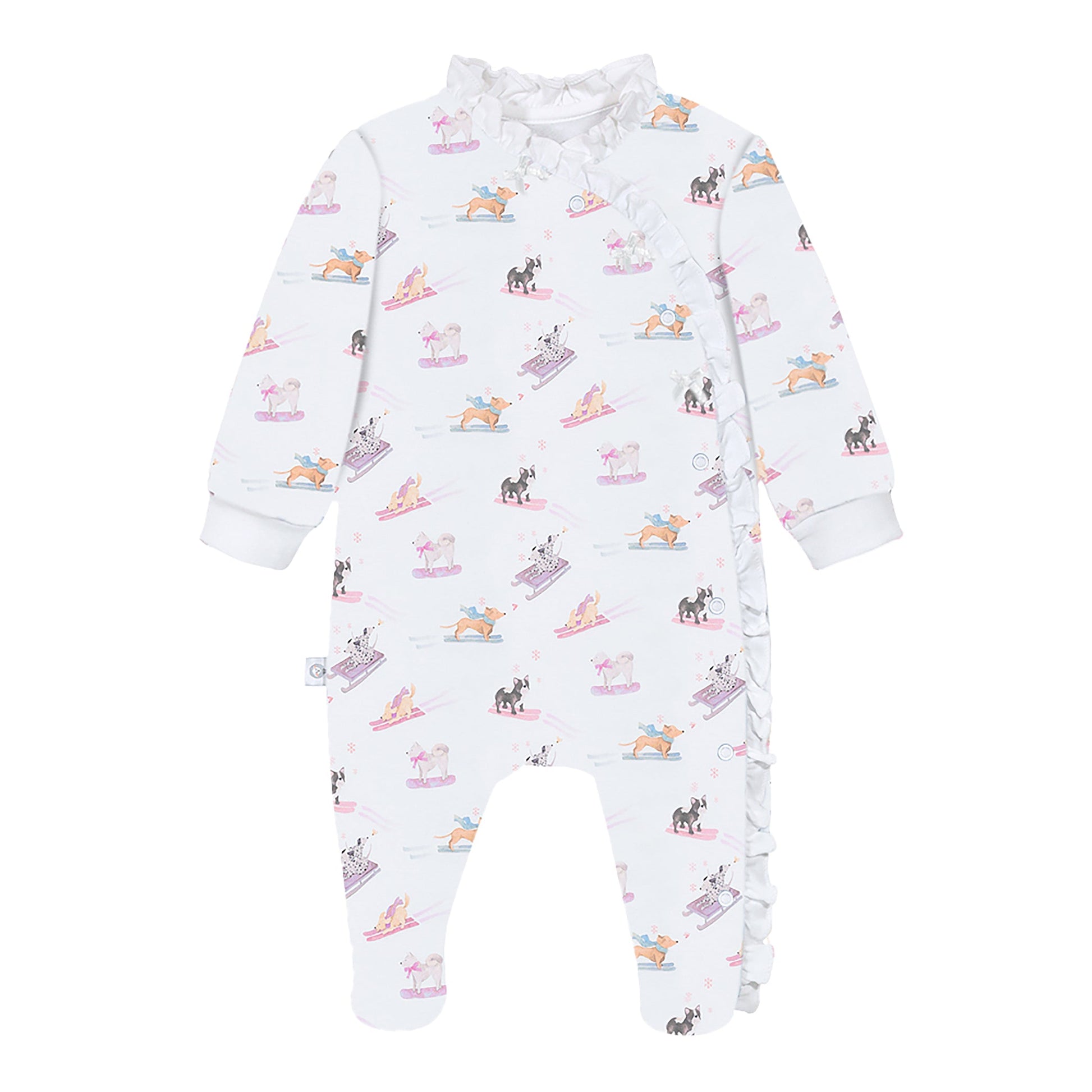 Ski Pups Girl Pima Baby Pajama - The Avenue44