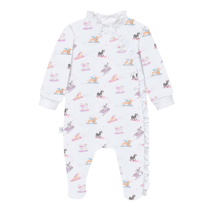 Ski Pups Girl Pima Baby Pajama - The Avenue44