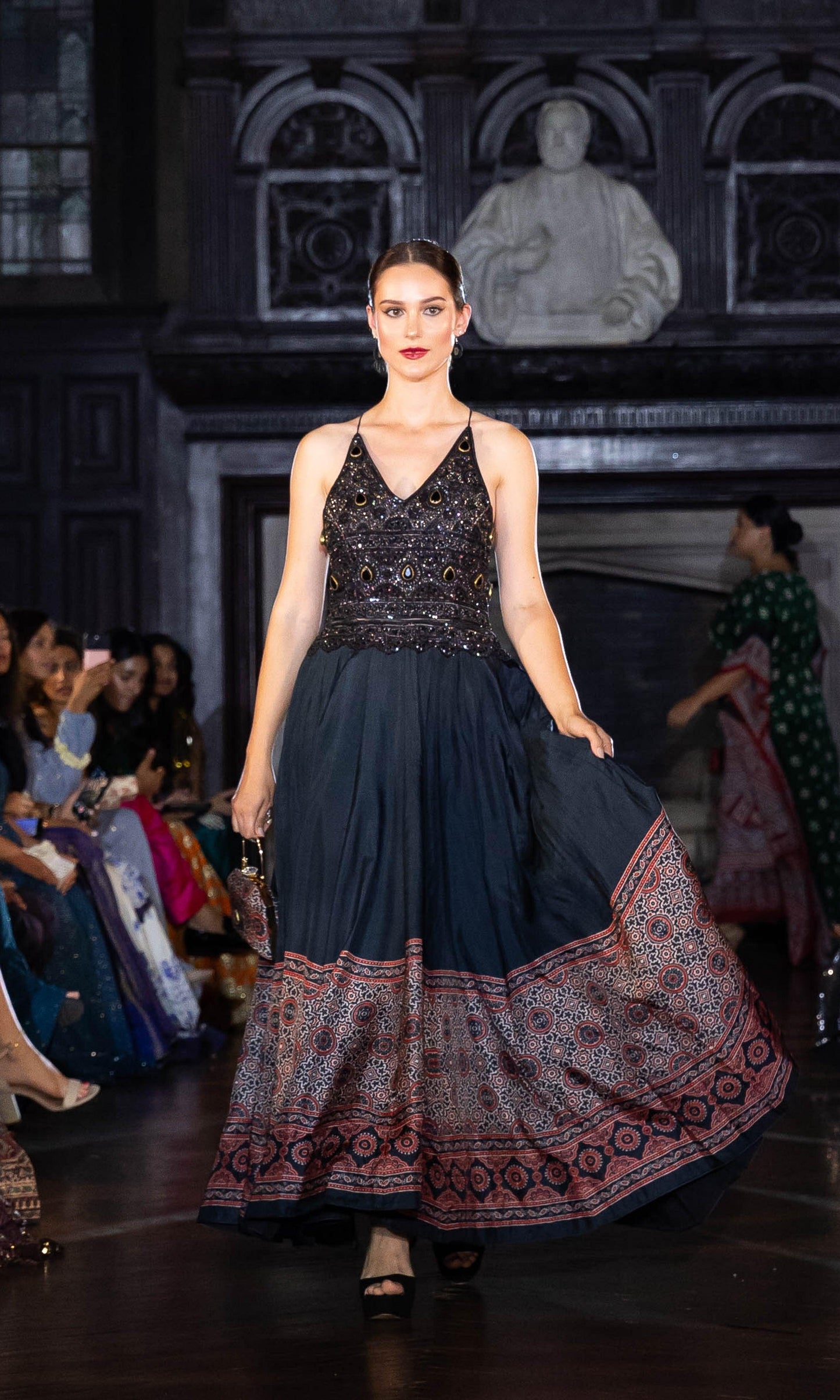 Elise Long Dress with Hand Embroidery