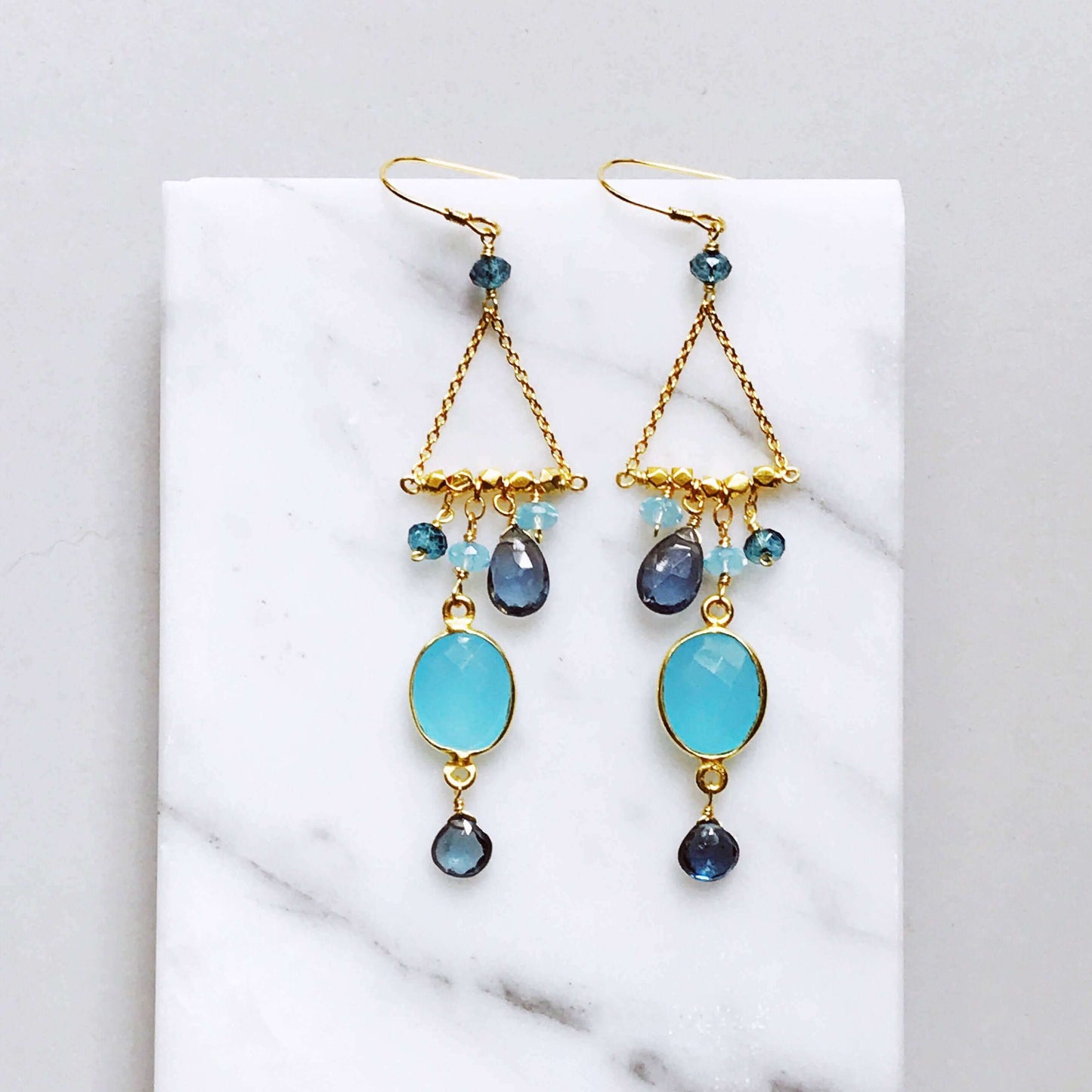 Blue Chandie Earrings