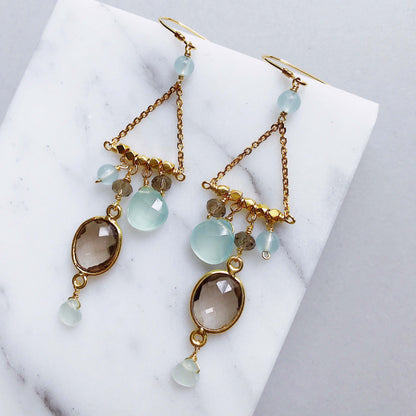 Smoky Quartz Chandie Earrings