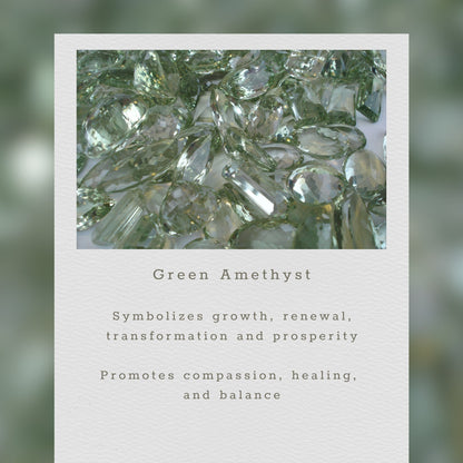 Green Amethyst Silver Drop Earrings