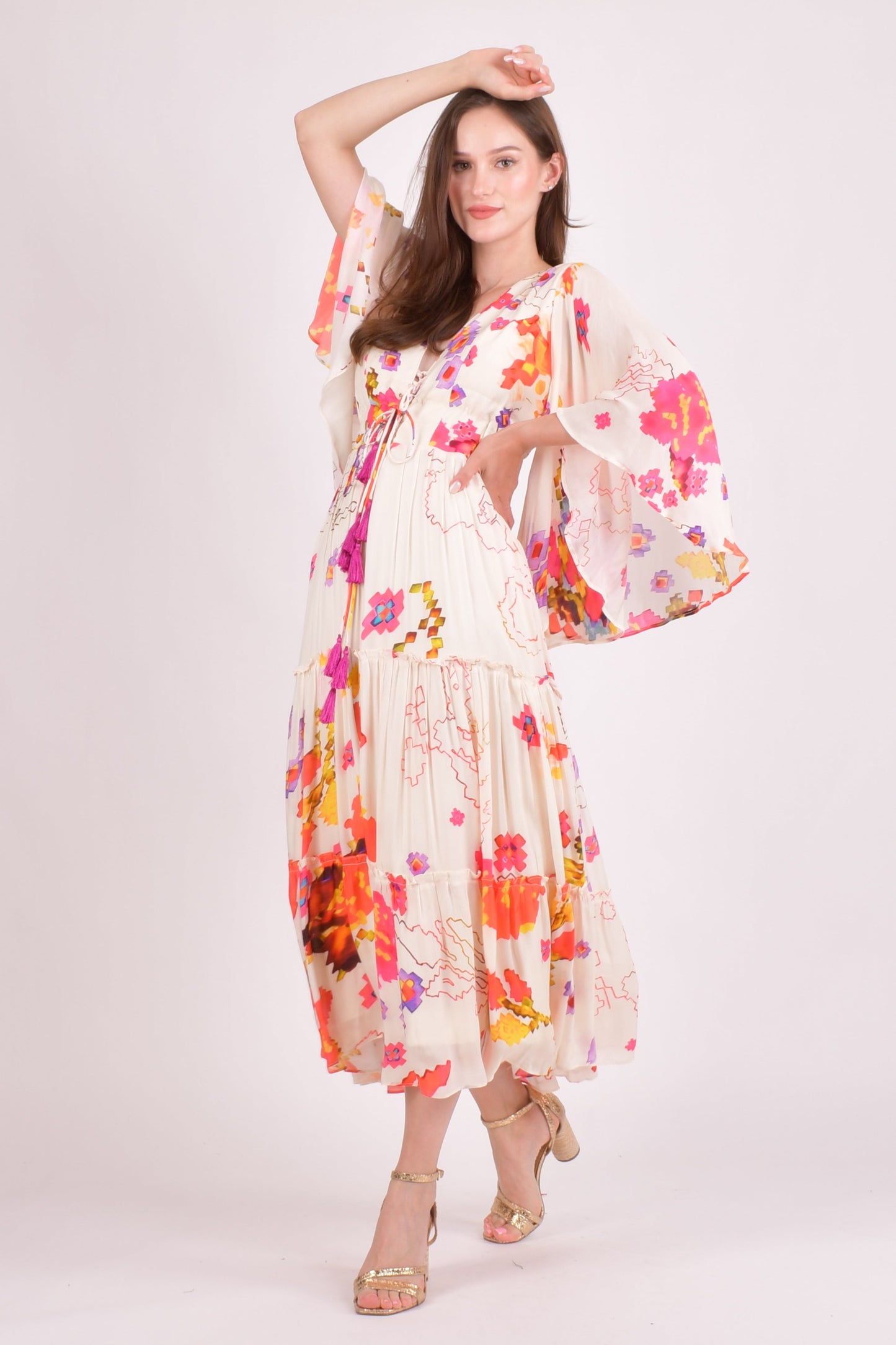 Grasie Floral Ruffle Maxi Dress