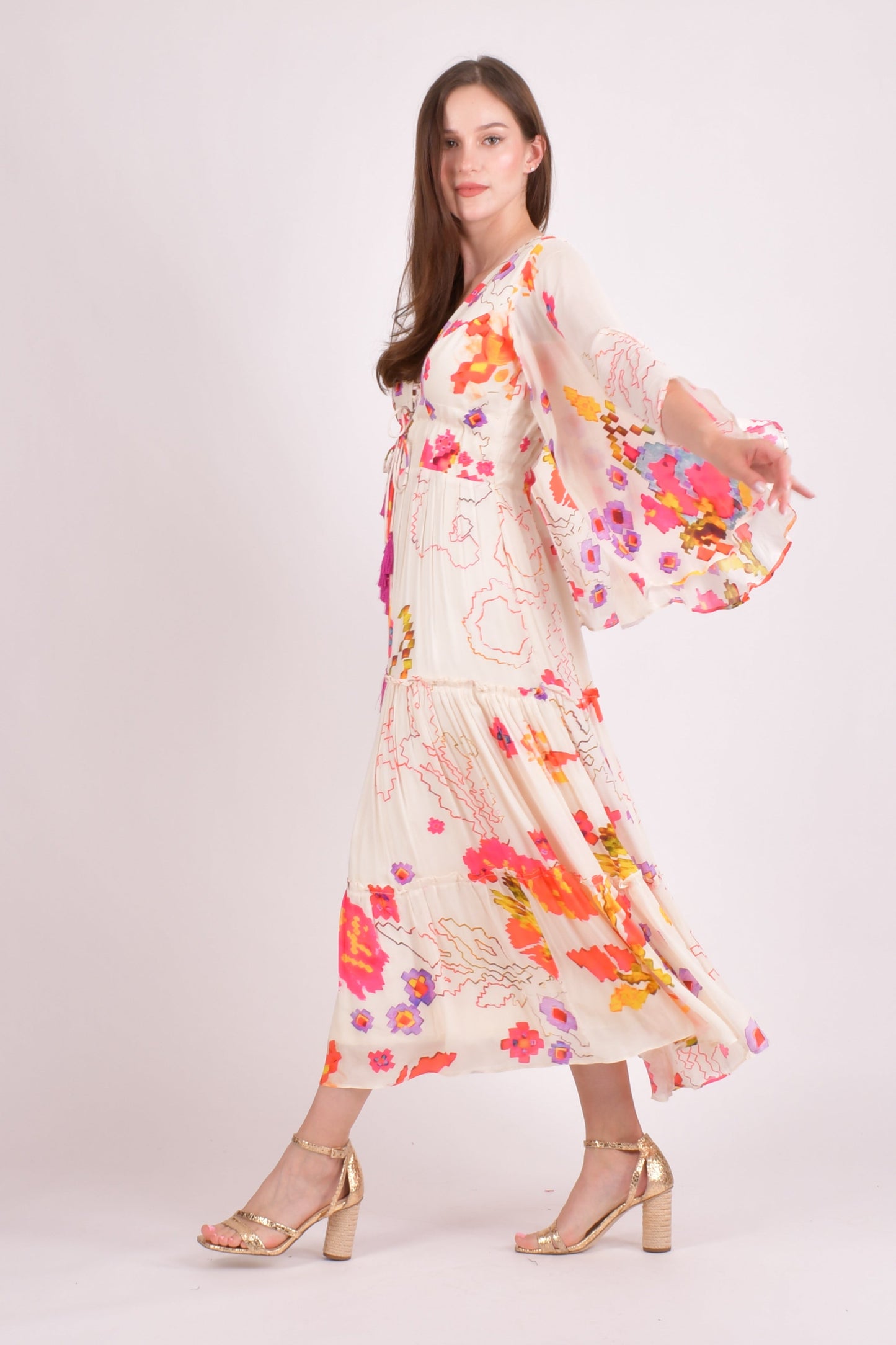 Grasie Floral Ruffle Maxi Dress