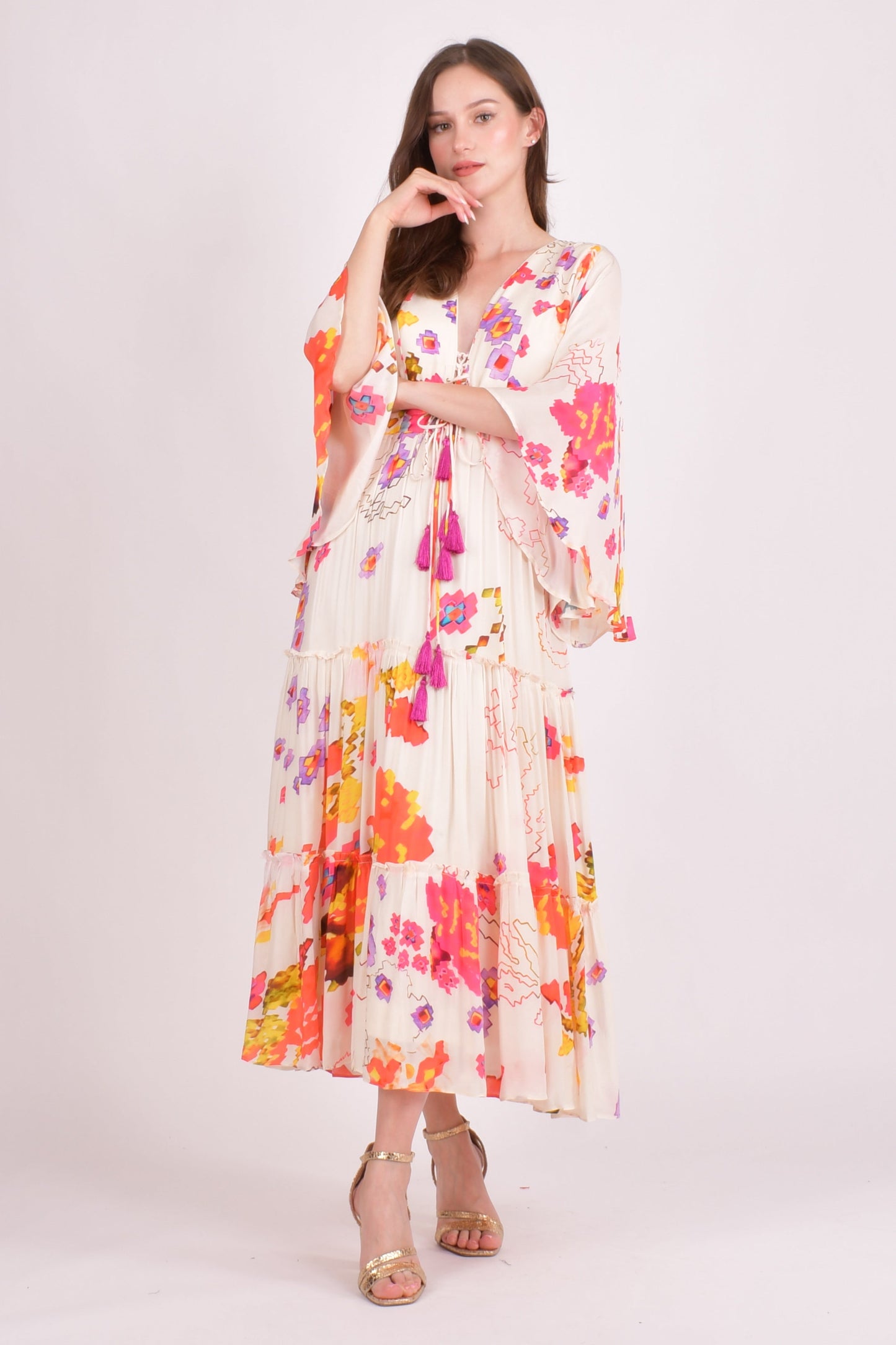 Grasie Floral Ruffle Maxi Dress