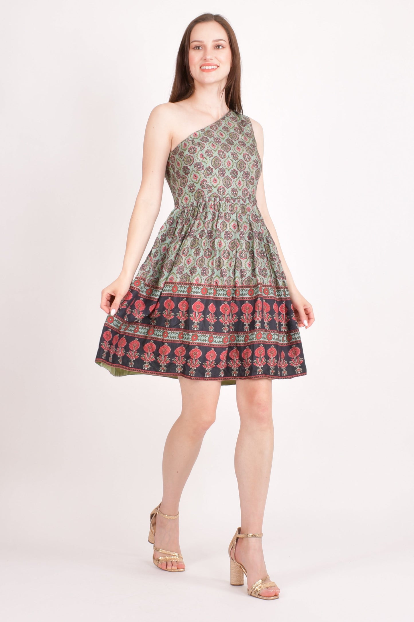 Hazel Boho One Shoulder Mini Dress