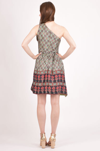 Hazel Boho One Shoulder Mini Dress