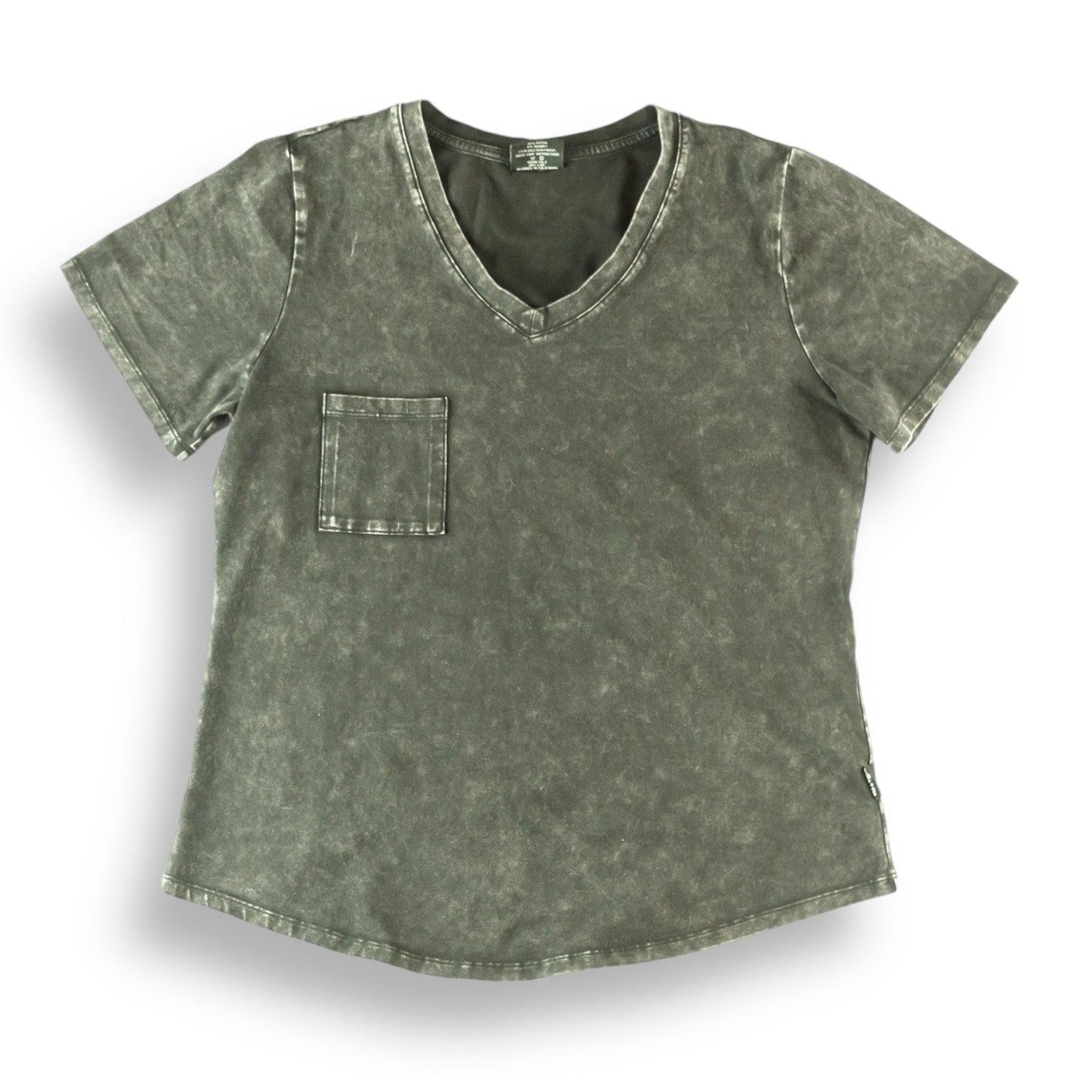 MAMA V-NECK- Moss Snow Wash - The Avenue44