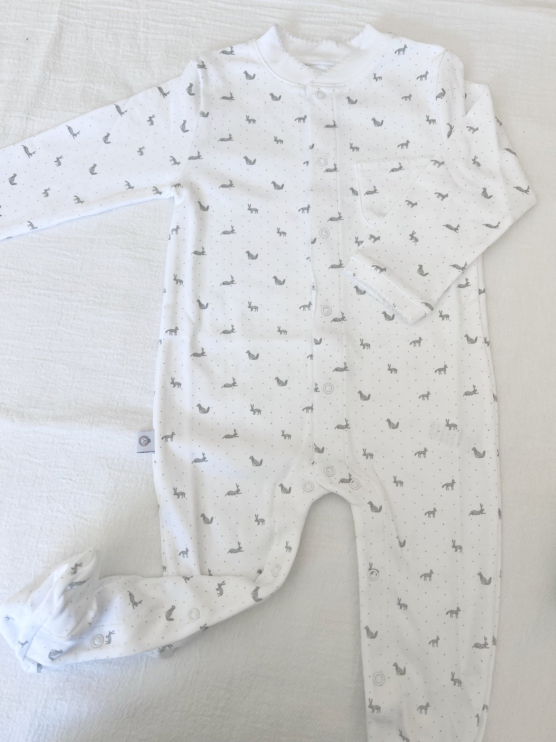 Little Gray Rabbits Pima Baby Pajama - The Avenue44