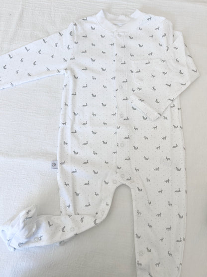 Little Gray Rabbits Pima Baby Pajama - The Avenue44