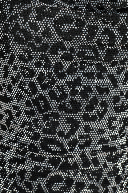 Cowl Neck Rhinestone Mini Dress