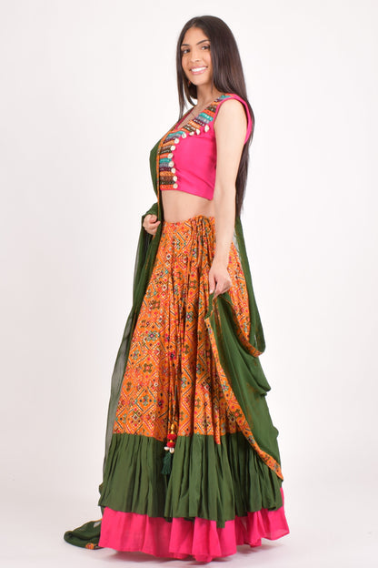 Jensen Yellow Full Flare Chaniya Choli