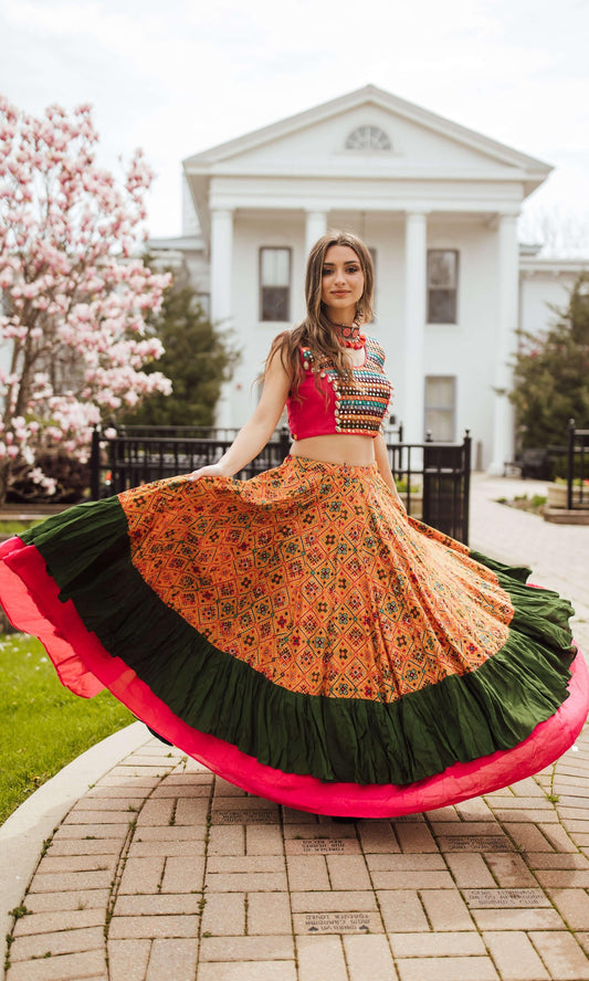 Jensen Yellow Full Flare Chaniya Choli