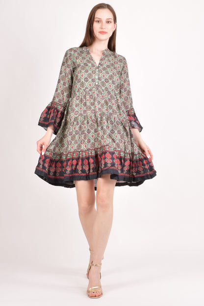 Juniper Ajrakh Print Mini Dress