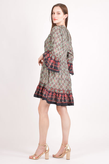 Juniper Ajrakh Print Mini Dress
