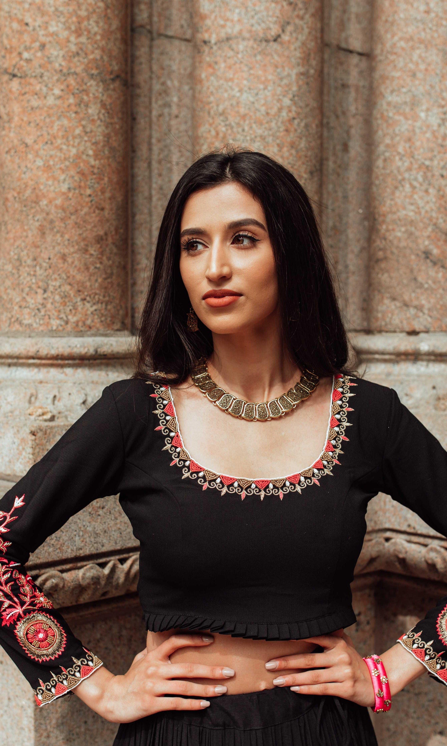 Katya Full Flare Black Chaniya Choli set