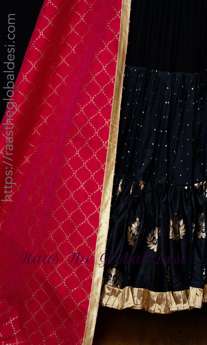 Katya Full Flare Black Chaniya Choli set
