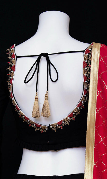 Katya Full Flare Black Chaniya Choli set