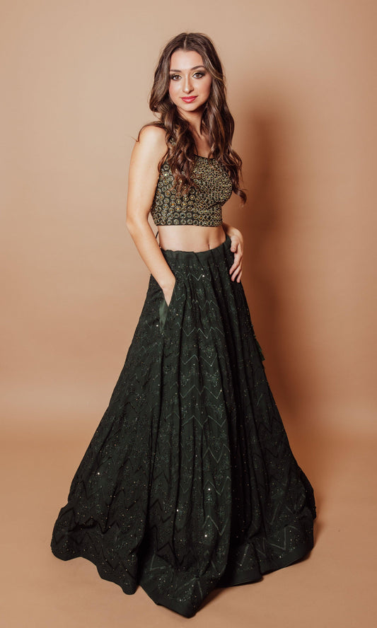 Kerra Green Lehenga Choli Set