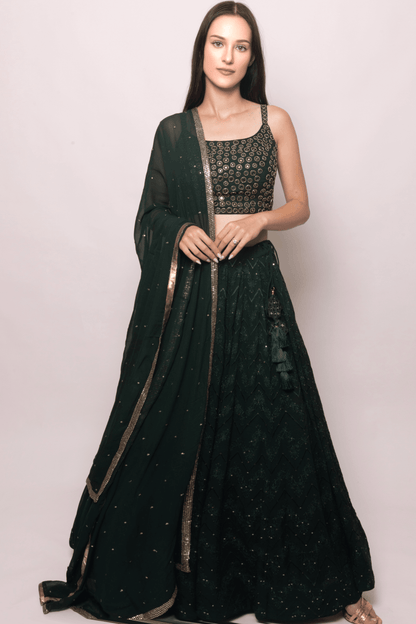 Kerra Green Lehenga Choli Set