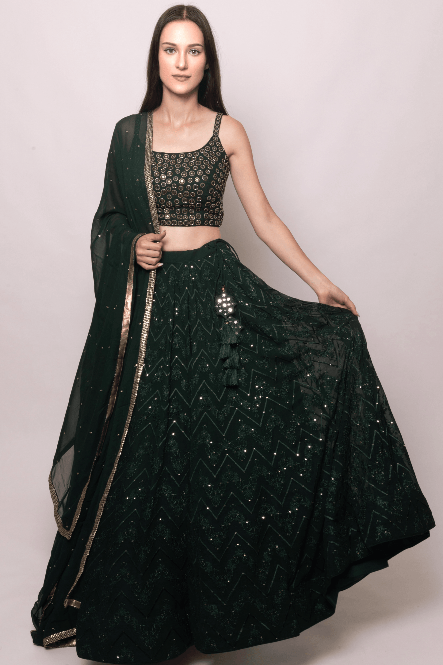 Kerra Green Lehenga Choli Set