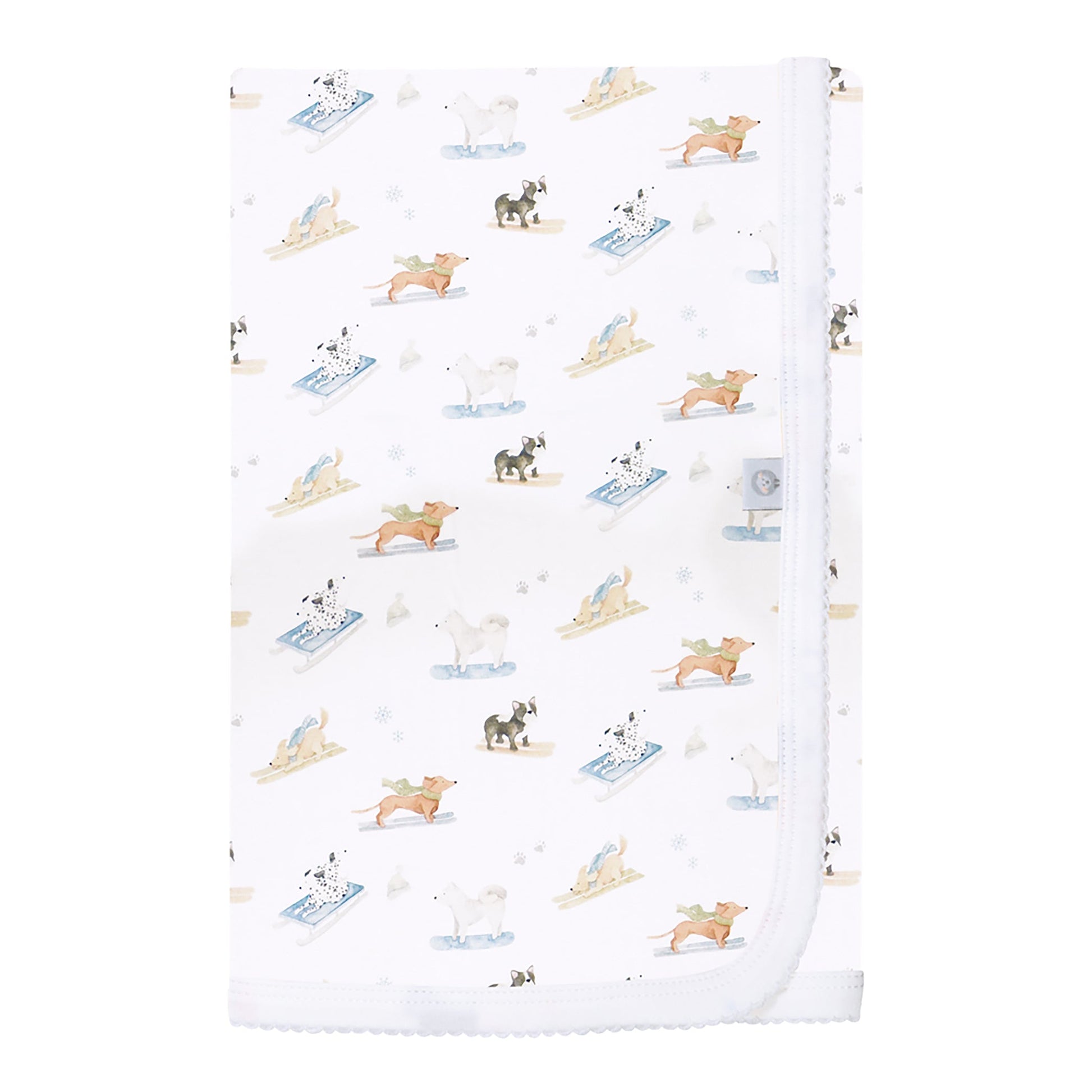 Ski Pups Boy Pima Baby Blanket - The Avenue44