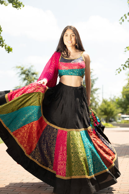 Molly Silk Black Chaniya Choli