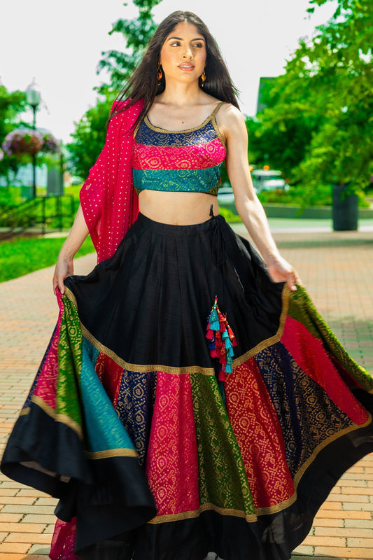 Molly Silk Black Chaniya Choli