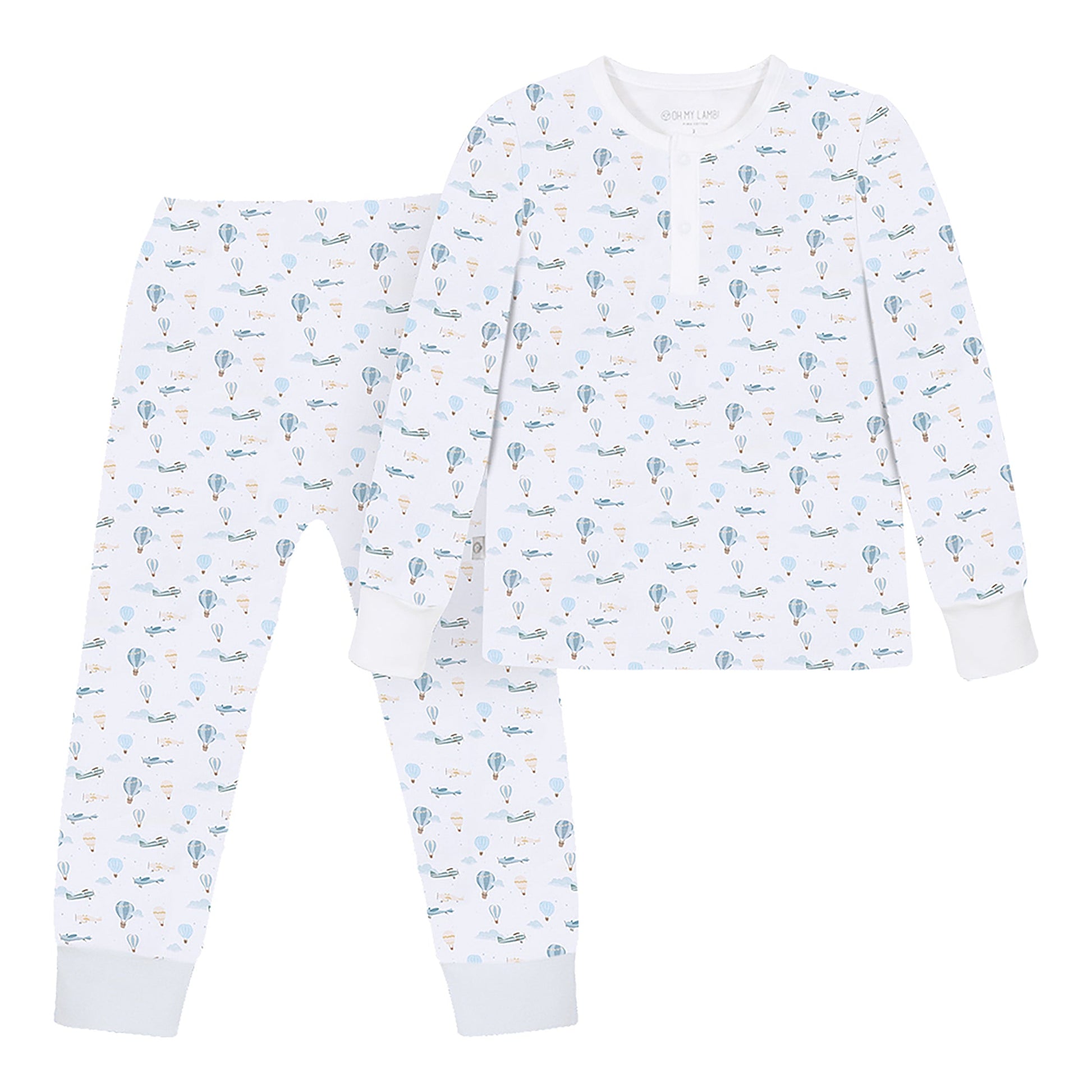 Little Airplanes Pima Long Pajama Set - The Avenue44
